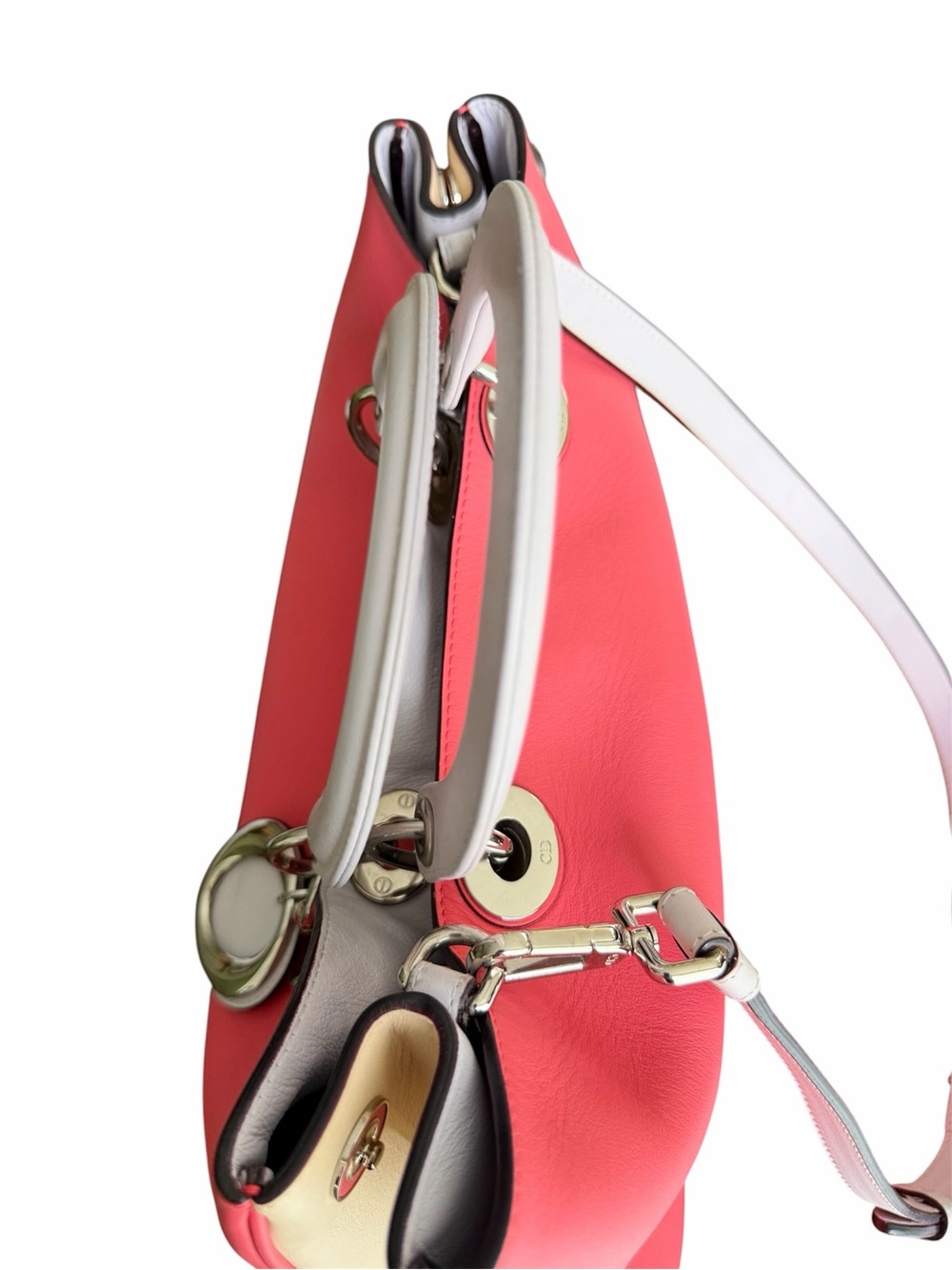 Christian Dior Diorissimo Large Tri-Color Calfskin Leather Tote - Picture 17 of 17